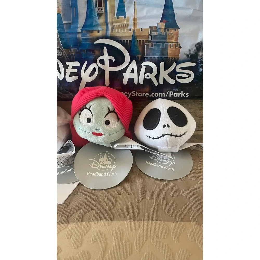 Disney Parks Nightmare Before Christmas Headband Plush Set Jack Sally Oogie Zero